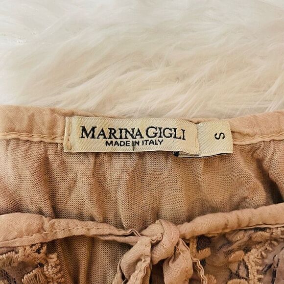 Marina Gigli Made in Italy 100% Silk Dress Tunic Lined Size S Balloon Sleeve - Picture 4 of 11